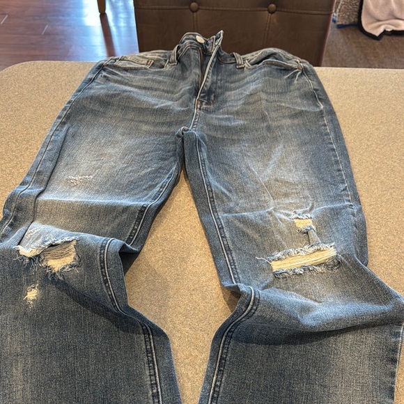 Judy Blues Distressed Blue Jeans - Picture 1 of 7